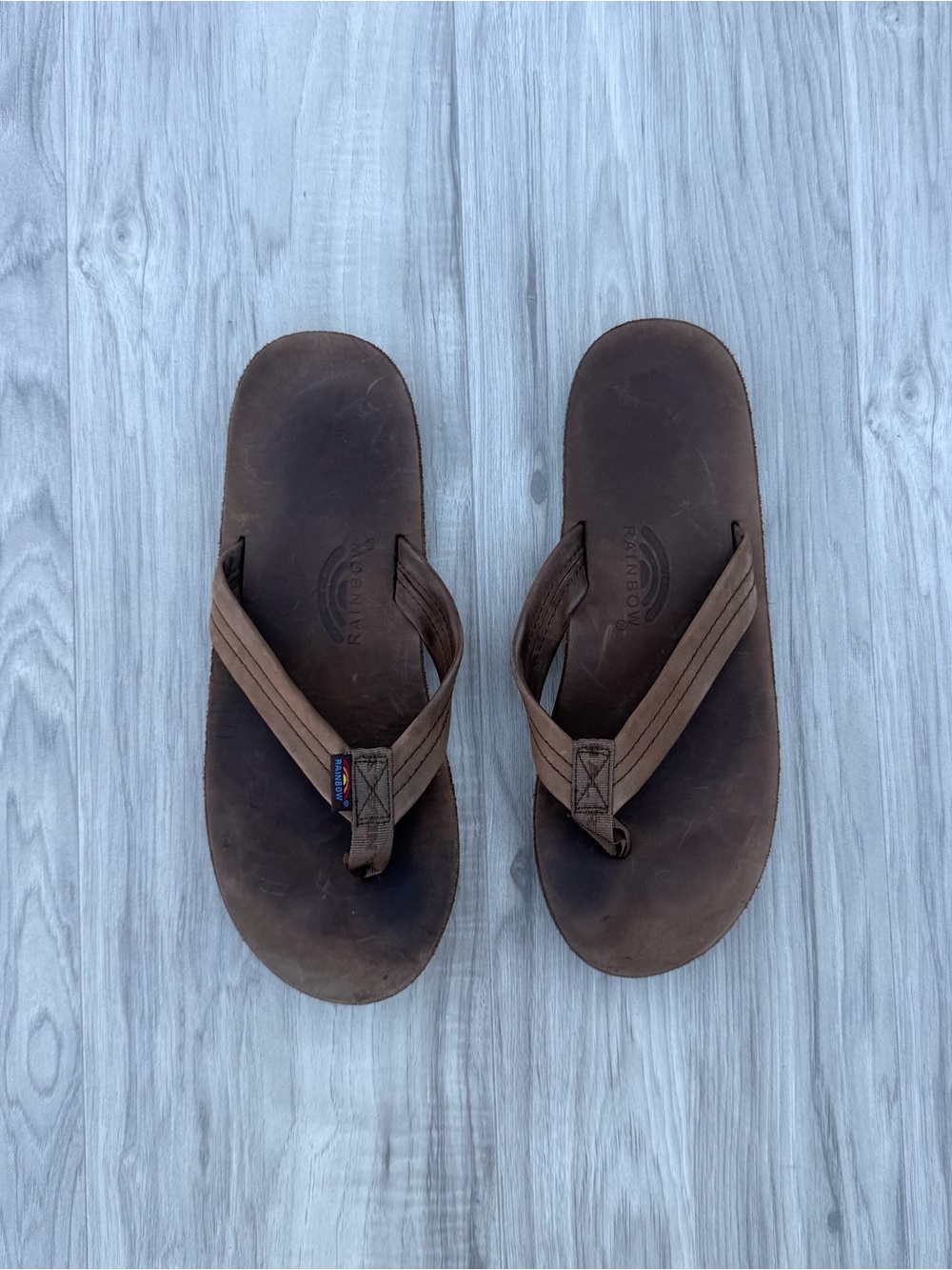 Rainbow Premier Leather Mens Flip Flops